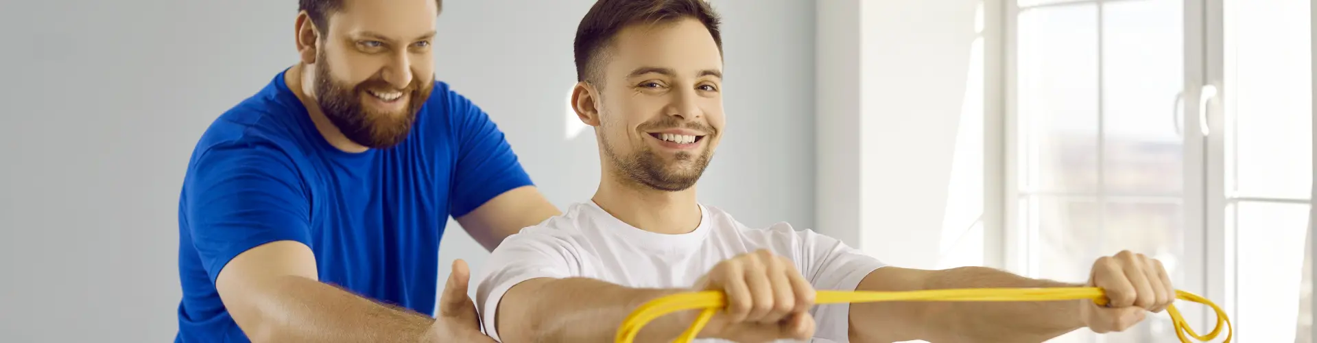 Physiotherapeut mit Patient