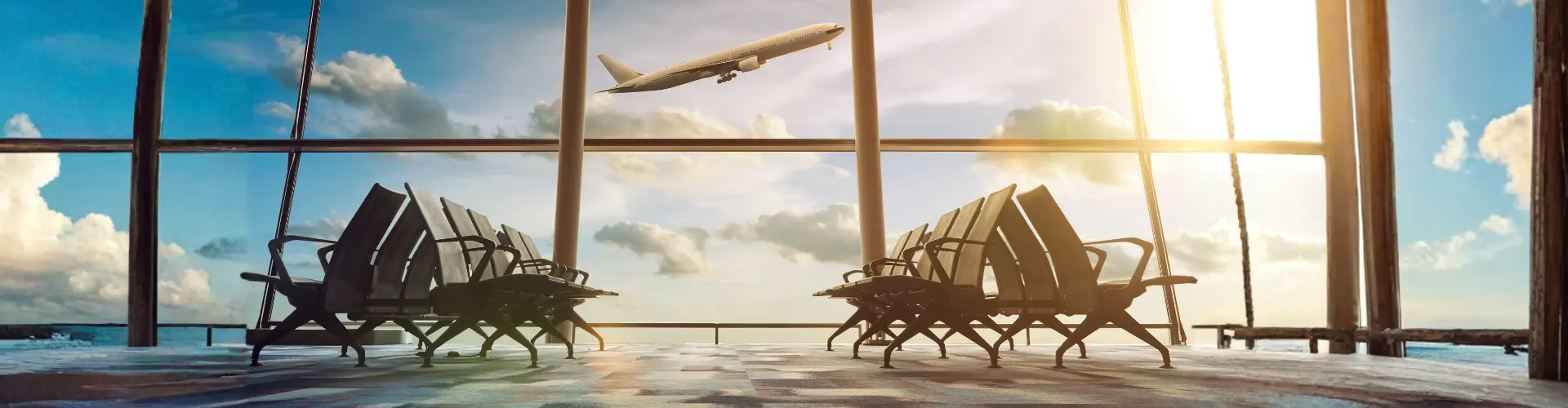 Ein Flugzeug fliegt ins Ausland.