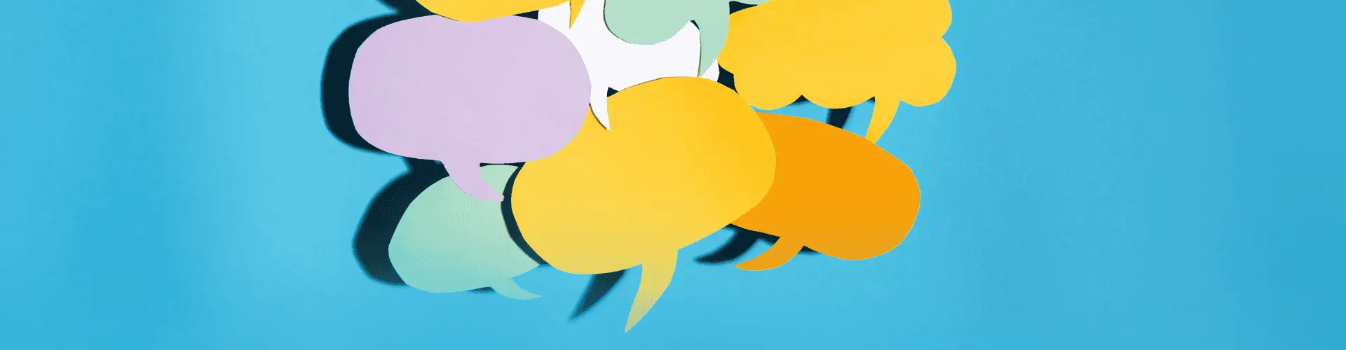 Verschiedene bunte Sprechblasen