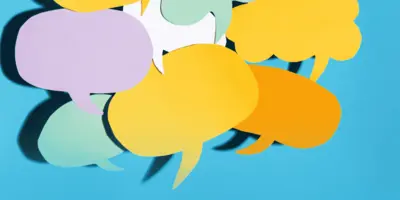 Verschiedene bunte Sprechblasen